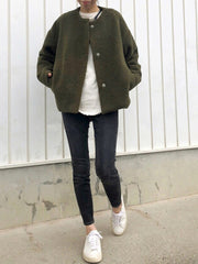 Solid Color Casual Cardigan Jacket