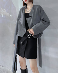 Long Sleeve Retro Short Suit Outwear