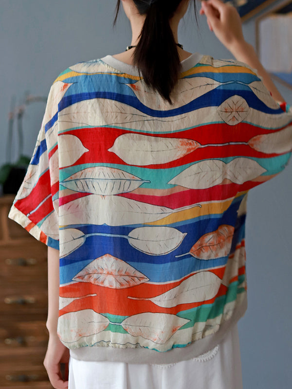 Round Neck Printed Half Sleeves T-Shirt