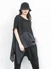 Loose Split-joint Batwing T-shirt