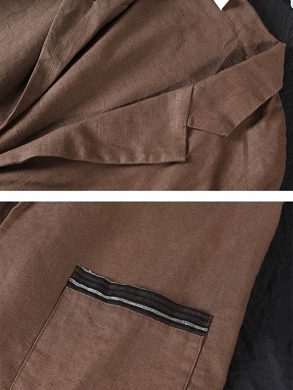 Vintage Linen Split-joint Suit