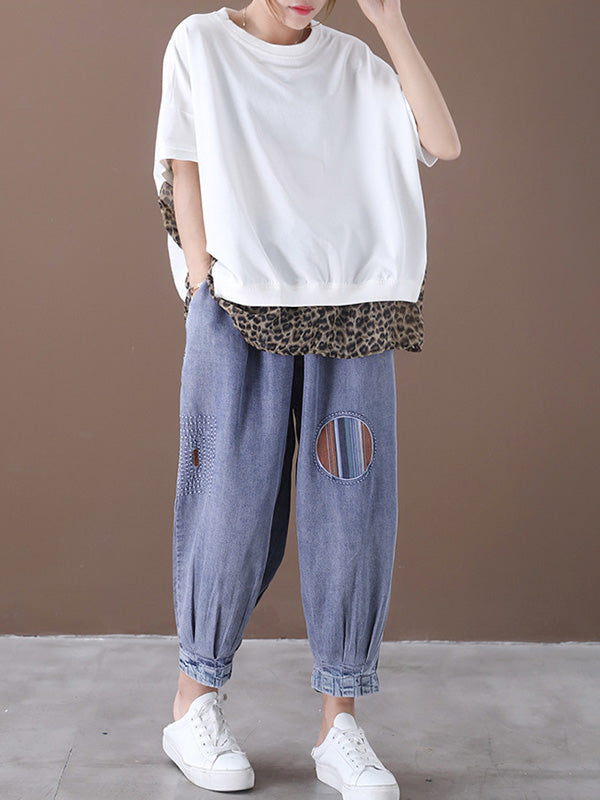 Original False Two Leopard T-Shirts Tops