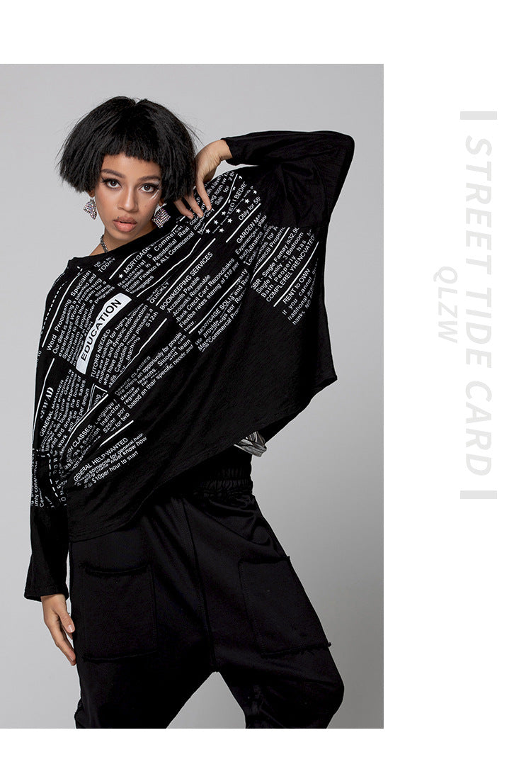 Letter Print Loose T-Shirt