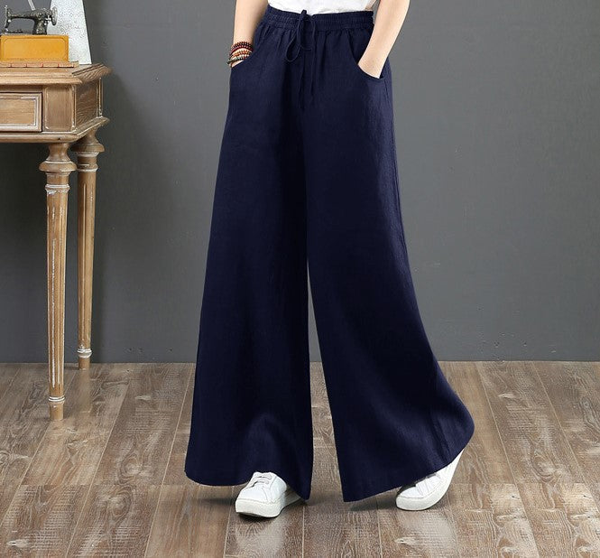 High Waist Mopping Straight Leg Loose Wide Leg Casual Pants