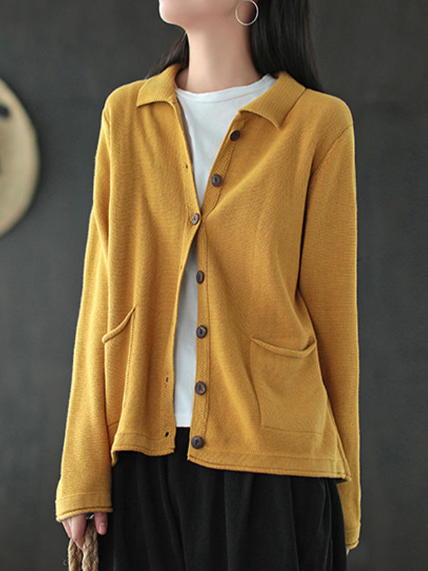 Vintage Lapel Loose-Fitting Coat