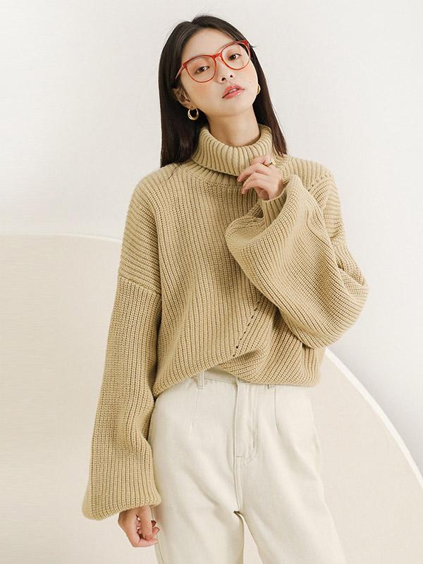 Loose Comfortable Pure Color Sweater