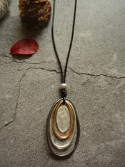 Multilayer Circle Long Necklace