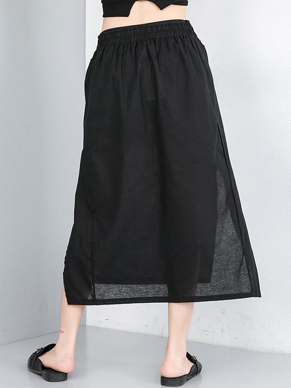 Split-side Asymmetric Skirt