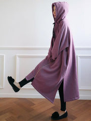 Loose Warm Long Hooded Outwear