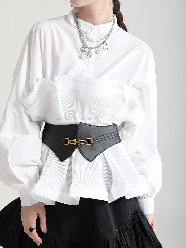 Personalized Ruffled Waist Long Sleeve Shirt