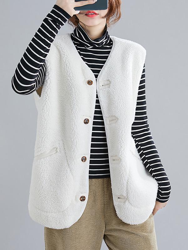 Loose Wool Vest Outwear