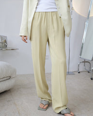 High Waist Straight Leg Comfortable Loose Slim Suit Pants