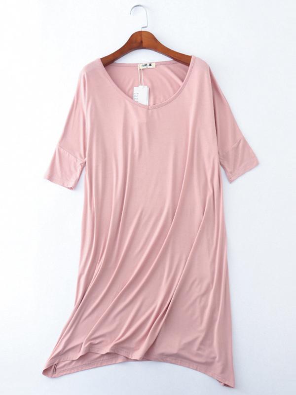 Loose Comfortable Solid Color Dress Pajamas