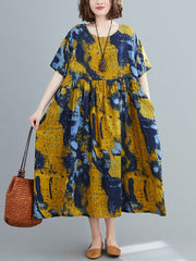 Original Printed Round-Neck Dress