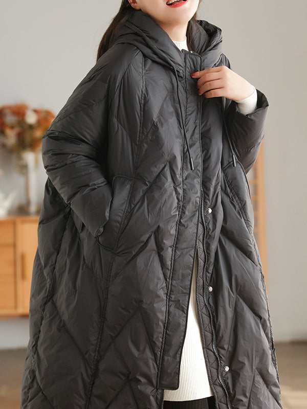 Casual Vintage Hooded Down Coat