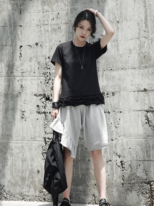 Original Solid Irregular Summer Shorts