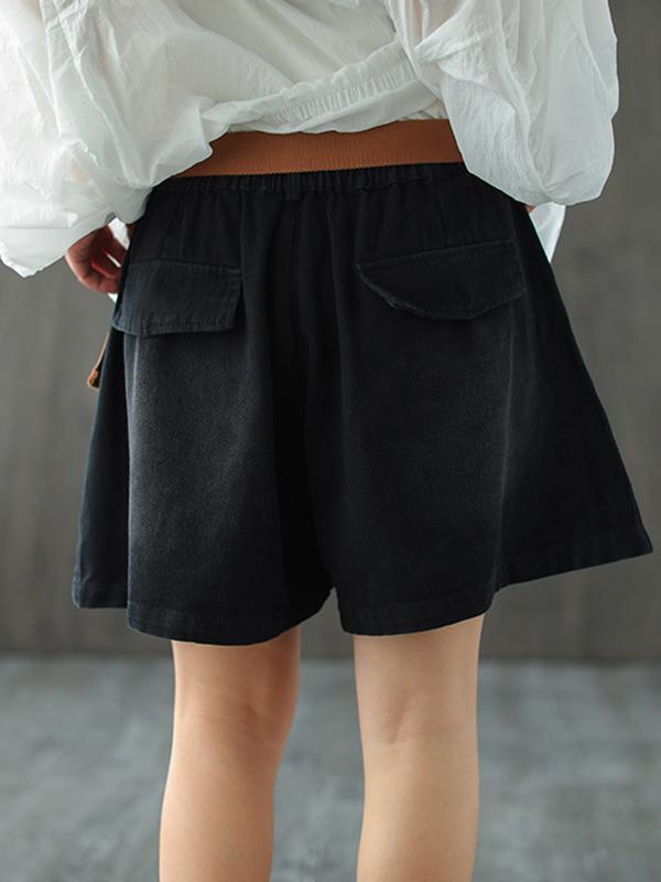 Vintage Baggy Patch Pockets Shorts