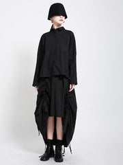 Women Irregular Pleated Skirt