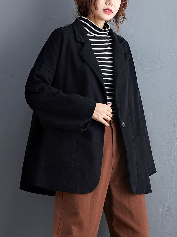 Women Simple Lapel Jacket