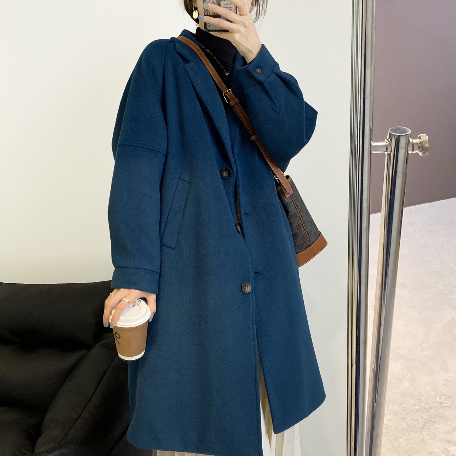 Women Retro Silhouette Loose Coat