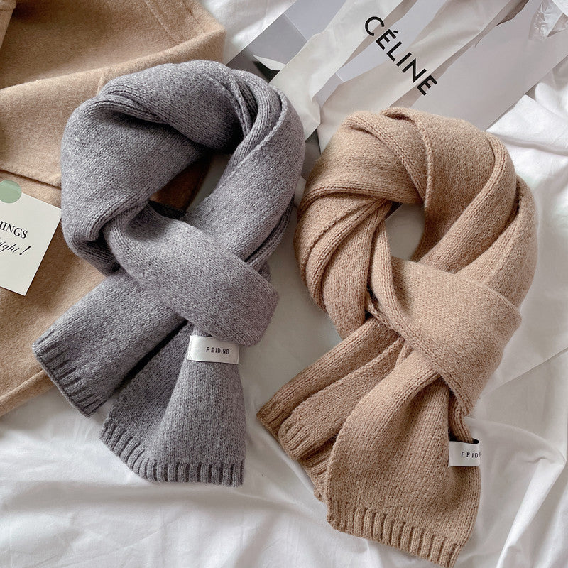 Plain Casual Wool Versatile Scarf