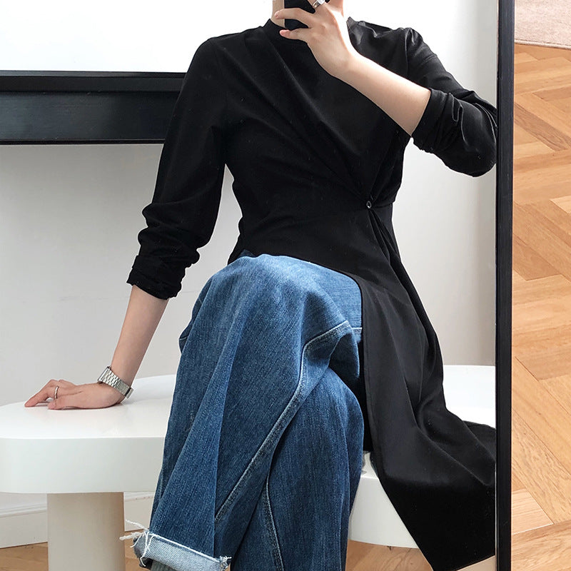 Women Casual Long Sleeve Bottoming Dress