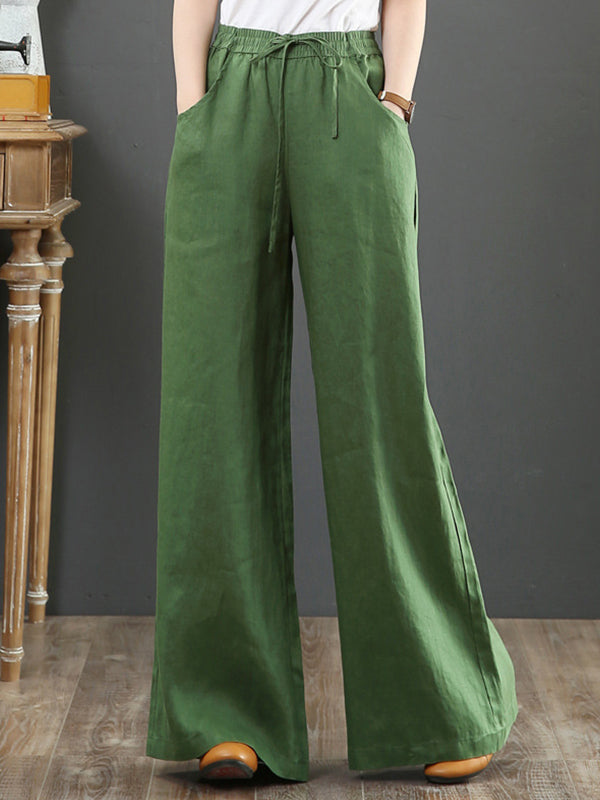 High Waist Mopping Straight Leg Loose Wide Leg Casual Pants