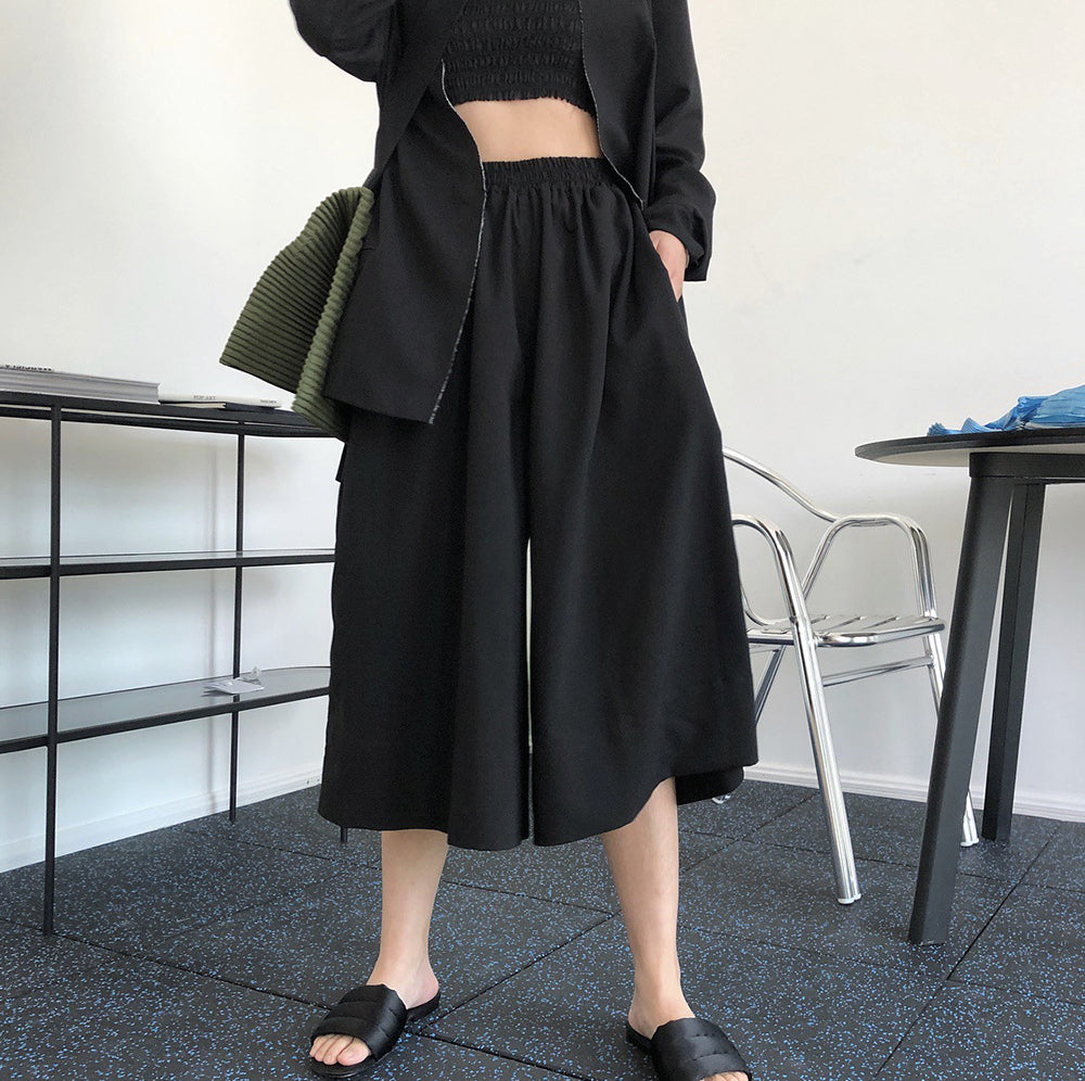 High Waist Wide Leg Loose Trousers