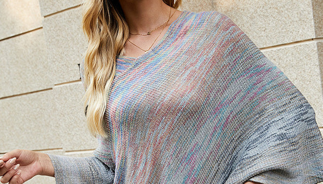 Colorful Tassel Knitted Shawl Sweater