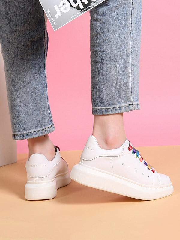 Colorful Lace-Up Casual Shoes