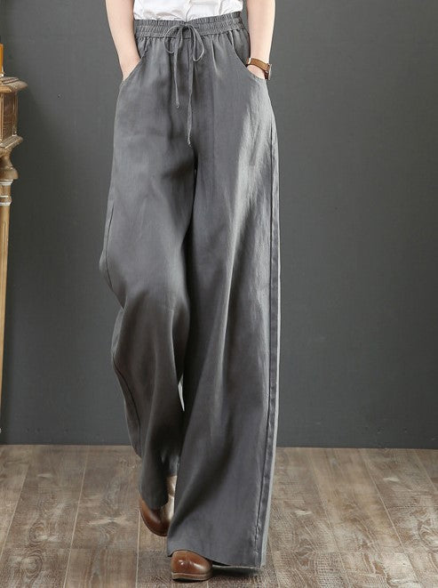 High Waist Mopping Straight Leg Loose Wide Leg Casual Pants