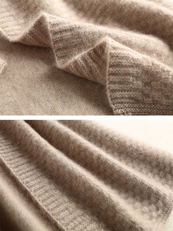 Casual Twist Wool Knitting Sweater Coat