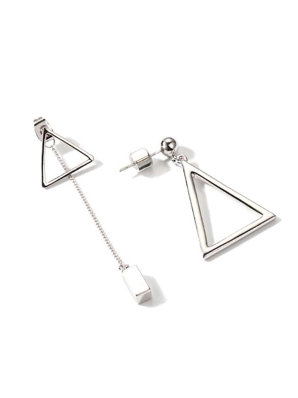 Asymmetric Geometry Eardrop Earrings
