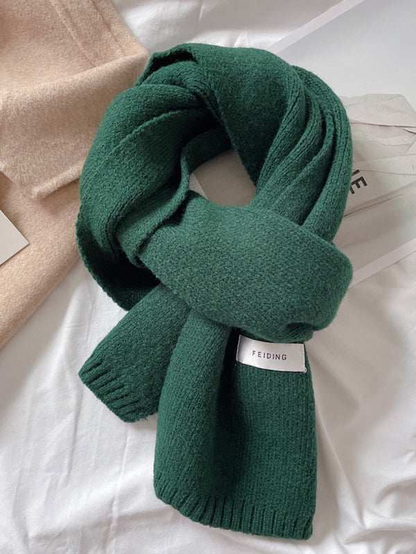 Plain Casual Wool Versatile Scarf