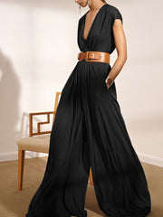 Sexy Temperament Sleeveless Loose Plus Size Jumpsuit