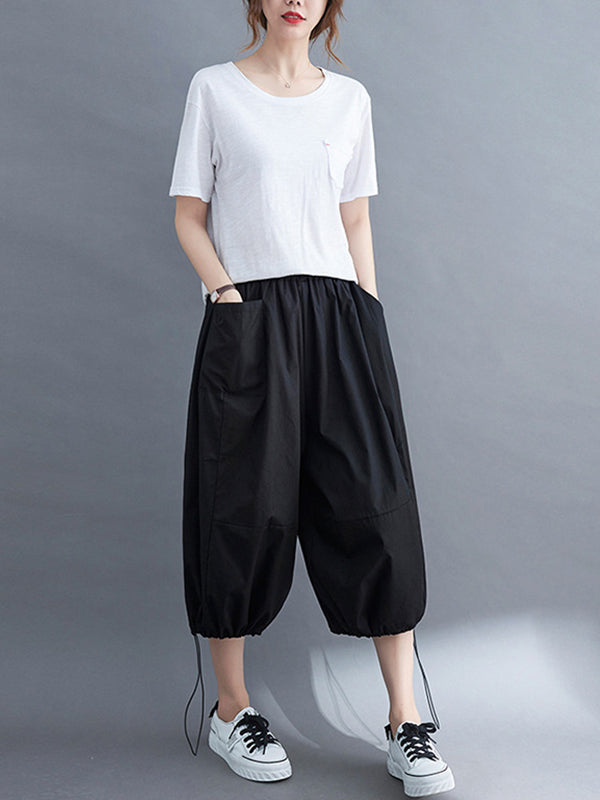 Plus Size Loose Lantern Trousers