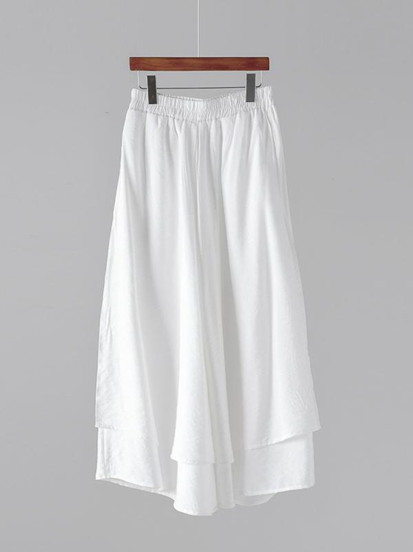 Vintage Solid Wide Leg Culotte