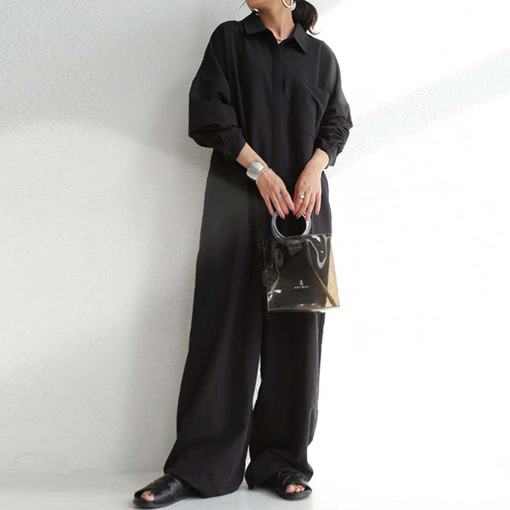 Long Sleeve Loose Casual Jumpsuit