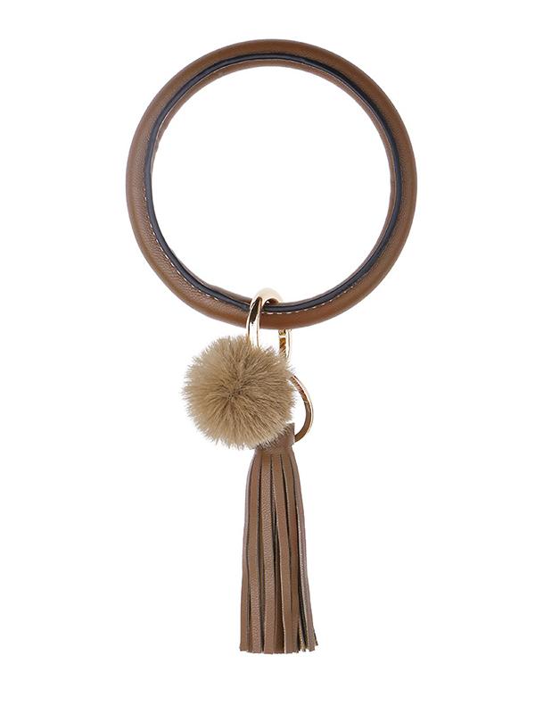 Big Circle Tassel Bracelet Keychain