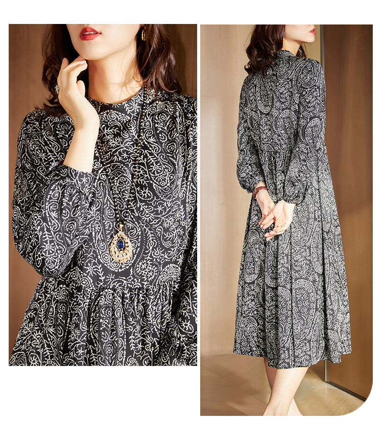 Chiffon Floral Loose Midi Dress