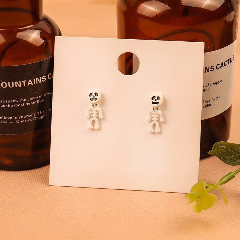 Funny Halloween Skull Earrings