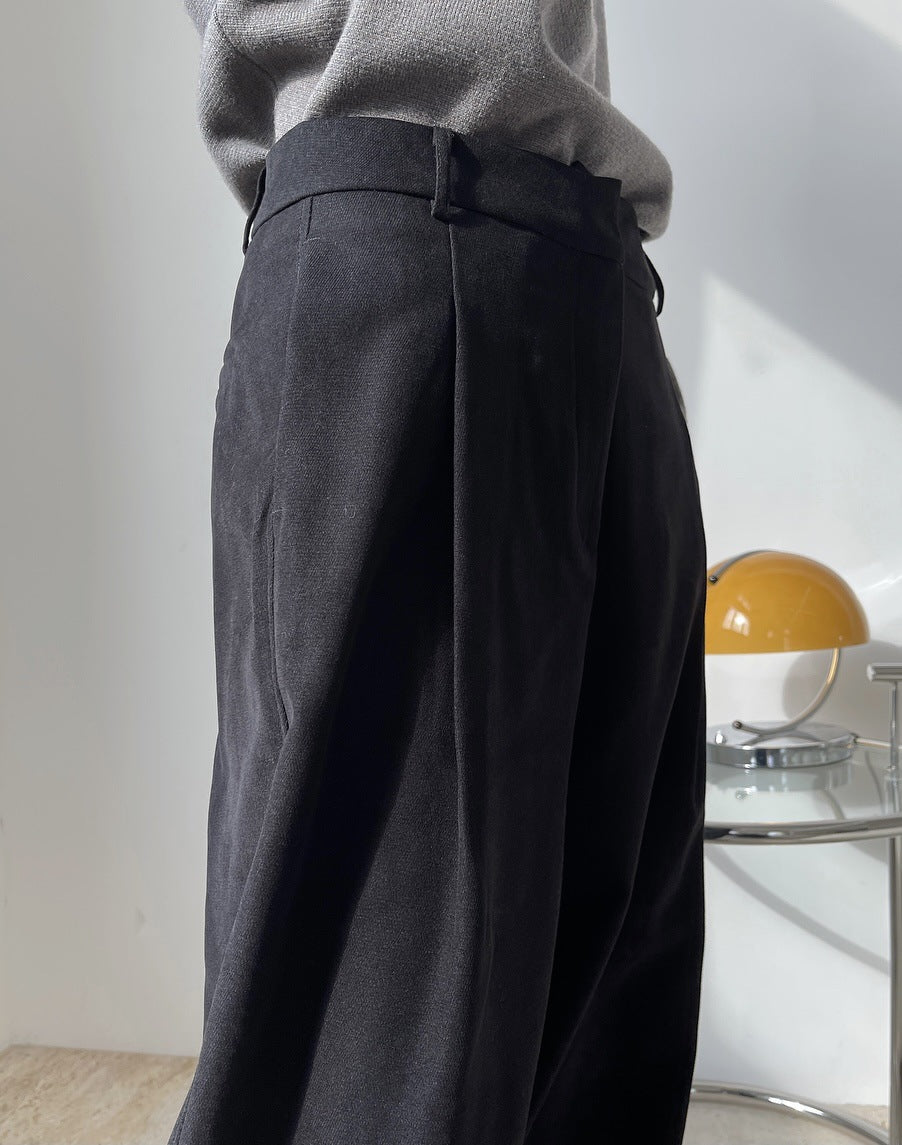 Retro High Waist Casual Wide Leg Pants