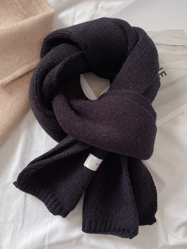 Plain Casual Wool Versatile Scarf