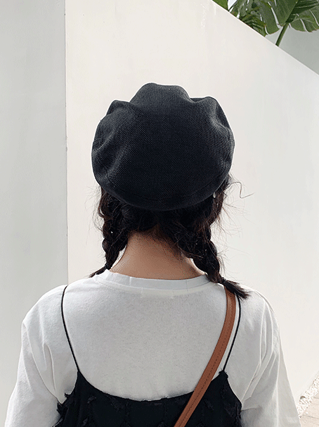 Elegant Linen Simple Beret