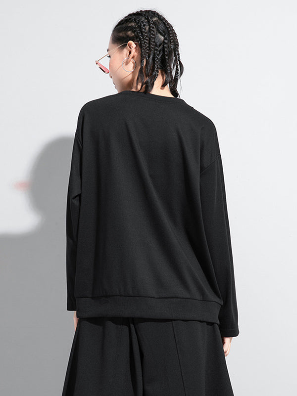 Zipped Split-Joint Sweatshirt