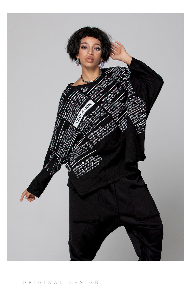 Letter Print Loose T-Shirt