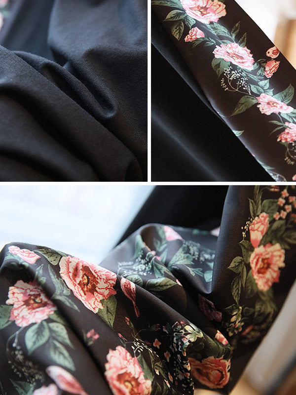 Original Floral Round-Neck Dress