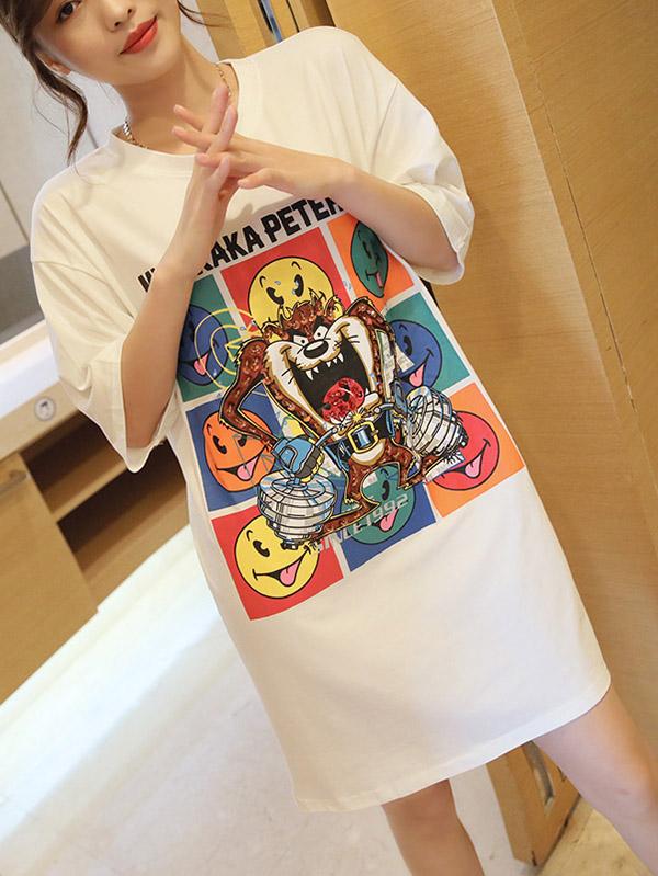 Loose Cartoon Printed Comfortable T-Shirts