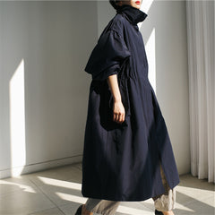 Loose Casual Long Stand Collar Cardigan Outwear