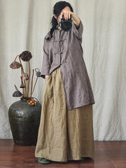 Linen Loose Casual Solid Pants